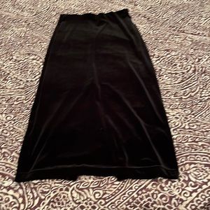 Perfect black velvet maxi skirt